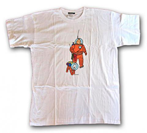 T-Shirt - Tintin och Milou på månen Large
