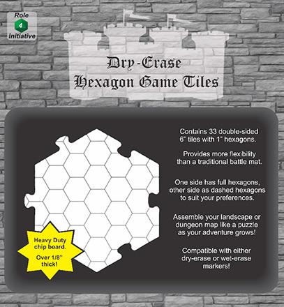 Pack of Thirty Three 1 Inch Hexagon Interlocking Tiles