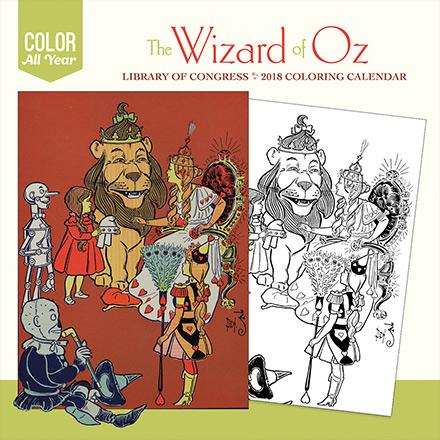 The Wizard of Oz 2018 Coloring Wall Calendar