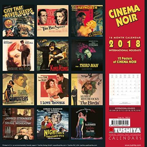 Cinema Noir 2018 Wall Calendar