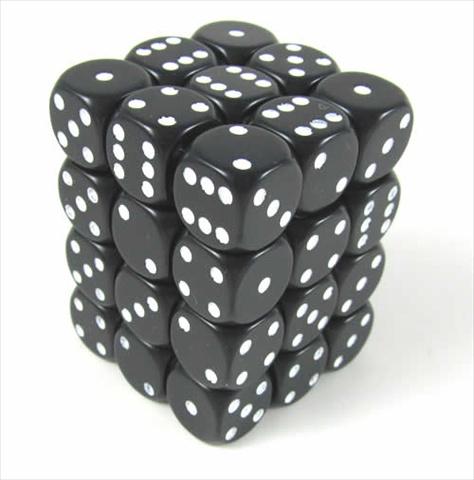 Opaque Black with White Dice Block (36 d6)