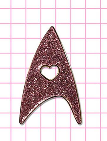 Star Trek Heart Glitter Pin