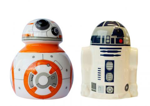 Star Wars Episode VII Salt and Pepper Pots BB-8 & R2-D2