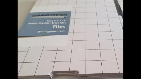 Double Sided Grid/Grid 8 x 11 Dry Erase Interlocking Tiles 4 Pack