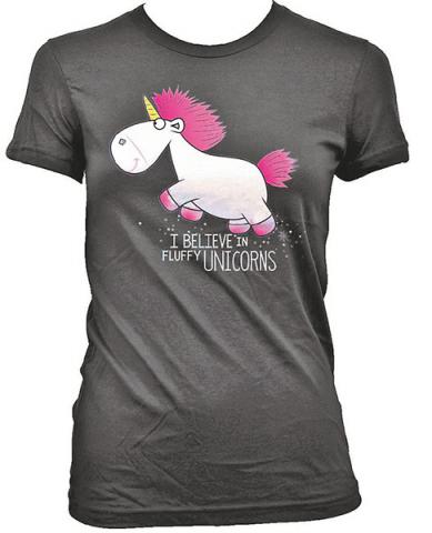 Despicable Me I Believe in Fluffy Unicorns Ladies T-Shirt