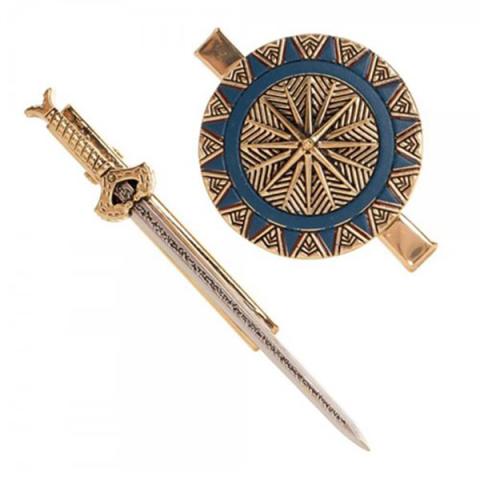 Wonder Woman Sword and Shield Hair Clip Set