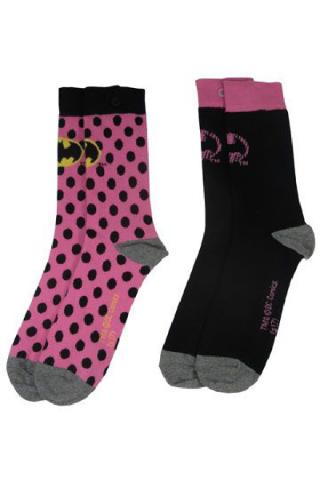 Batman Pink Socks 2-Pack