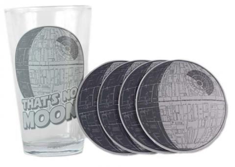 Glass and Coasters Set - Death Star