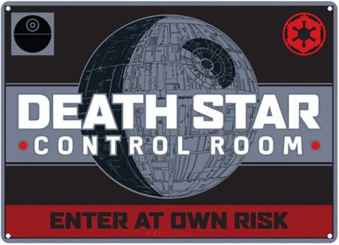 Small Tin Sign - Death Star