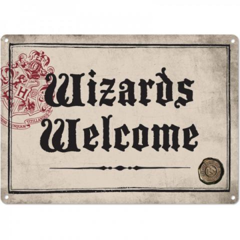 Small Tin Sign Wizards Welcome Small Tin Sign Wizards Welcome