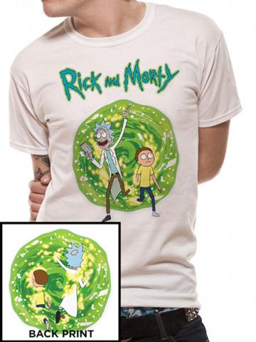 Rick and Morty Portal Backprint White