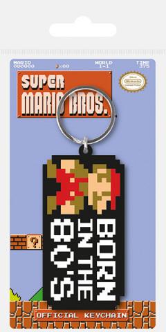 Super Mario Bros. Rubber Keychain Born in the 80's 6 cm