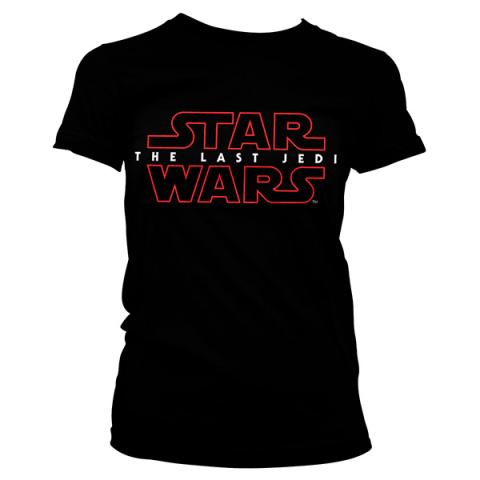 Star Wars The Last Jedi Logo Black Girly Tee