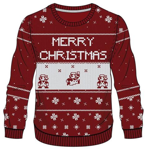 Merry Christmas Sweater Red Mario X-mas