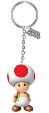 Super Mario Rubber Keychain Toad