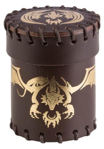 Dice Cup: Flying Dragon Brown with Golden