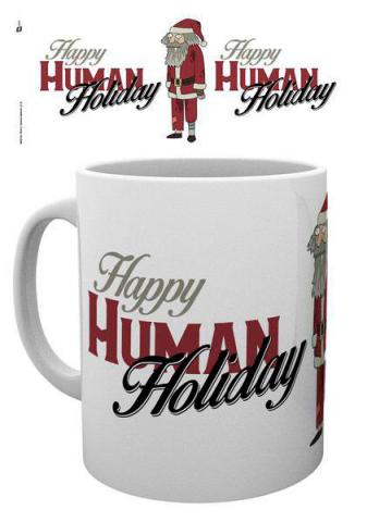 Rick and Morty Mug XMAS Happy Human Holiday