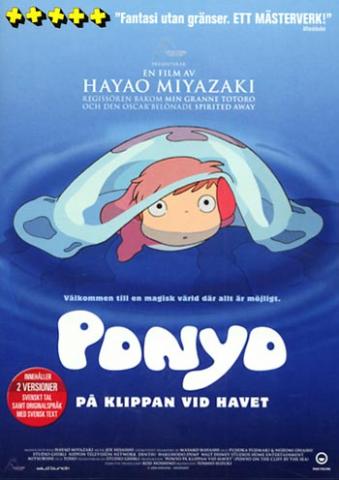 Ponyo på klippan vid havet