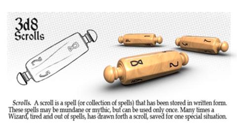 3d8 Scrolls - Parchment with Black Ink