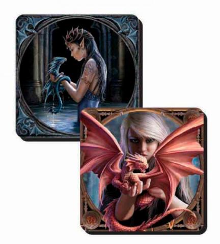 Anne Stokes Coasters (Set Of 2) - Dragons