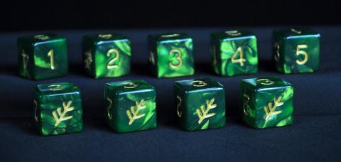 Green Lovecraft Elder Sign 9d6