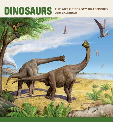 Dinosaurs: The Art of Sergey Krasnovskiy 2019 Wall Calendar