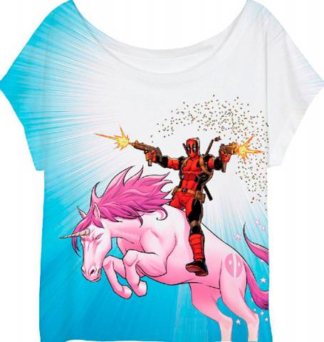 Deadpool Ladies T-Shirt Unicorn