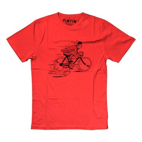 T-Shirt - Röd Cykel Large