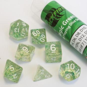 Magic Green With White (7 Dice)