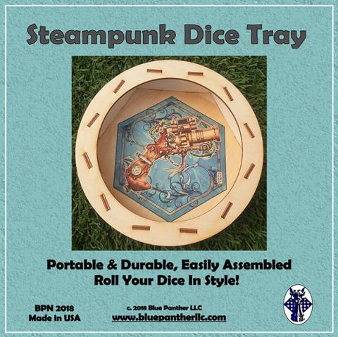 Dice Tray: Circular - Steampunk