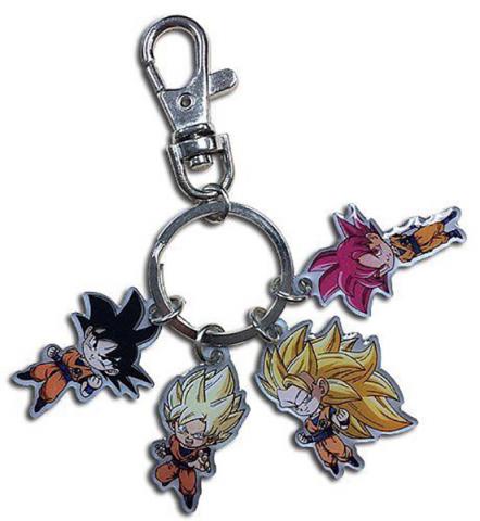 Goku Forms Metal Keychain