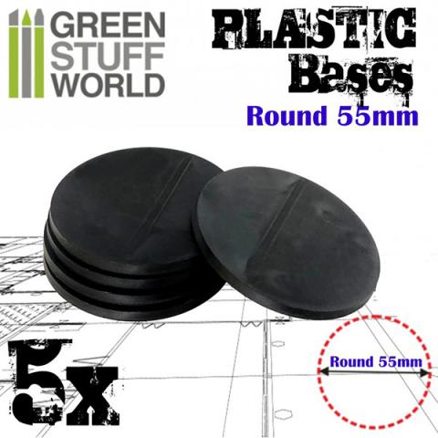 Plastic Bases - Round 55mm BLACK Plastic Bases - Round 55mm BLACK