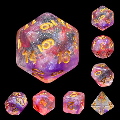 Luminous Ruby (set of 7 dice)