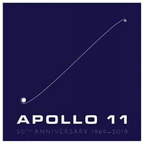 Klistermärke Apollo 11 blå reflekterande