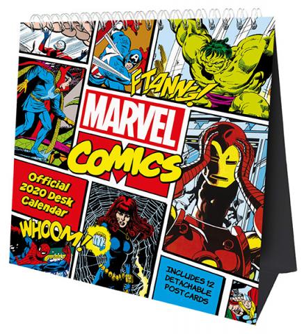 Marvel Comics 2020 Desk Easel Calendar with Postcards