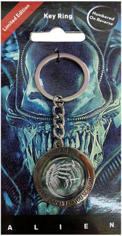 Alien Metal Keychain In Space No One Can Hear You Scream
