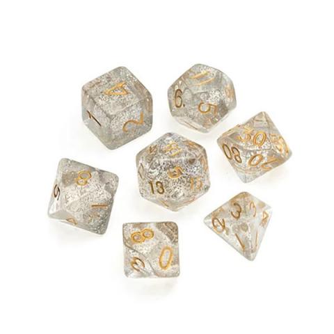 Glitter Clear - Numbers: Gold