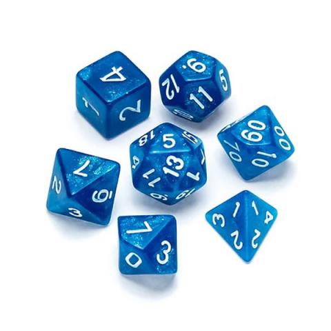 Glitter Blue - Numbers: White Glitter Blue - Numbers: White