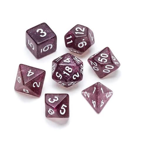 Glitter Purple - Numbers: White Glitter Purple - Numbers: White