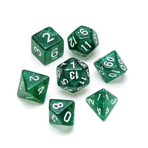 Glitter Dark Green - Numbers: White