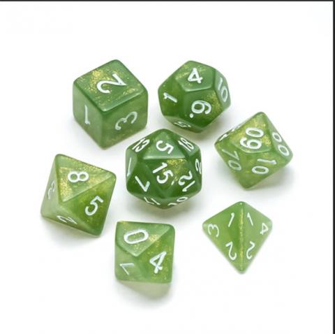 Glitter Green - Numbers: White