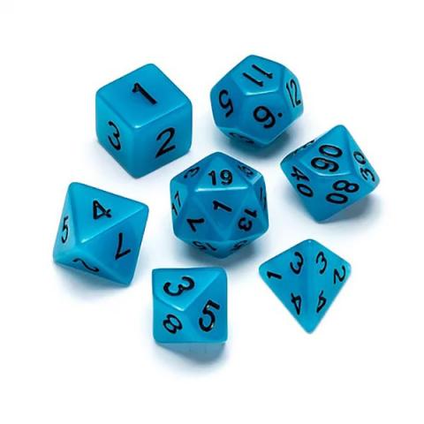 Fluorescent Blue - Numbers: Black