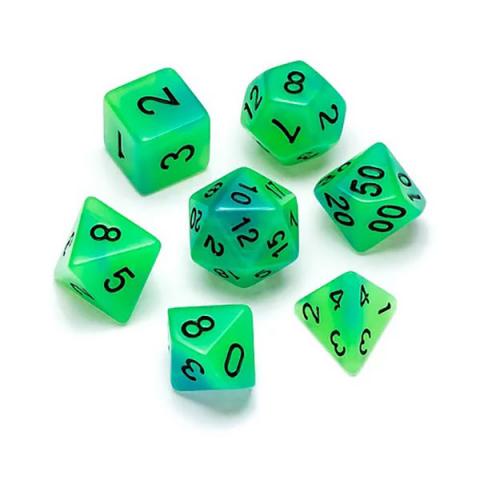 Fluorescent Green & Blue - Numbers: Black