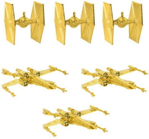 Gold Tree Ornaments Pack TIE Fighters & X-wings