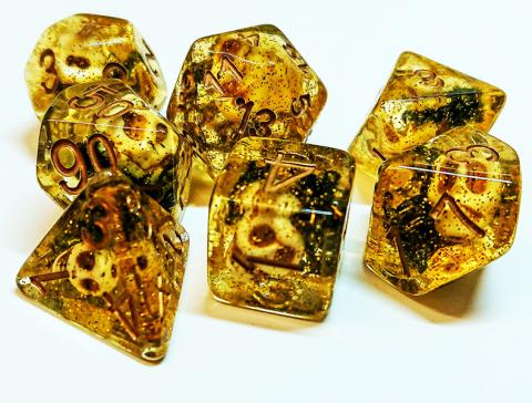 Necromancer Gold (set of 7 dice)