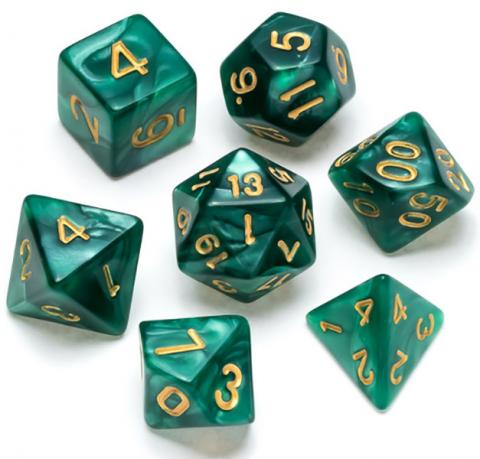 Pearl Series: Dark Green - Numbers: Gold