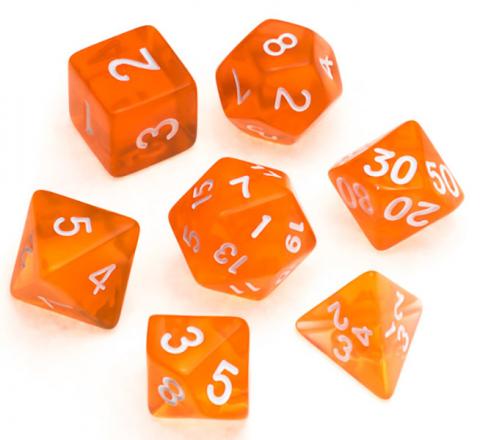 Transparent Series: Orange - Numbers: White