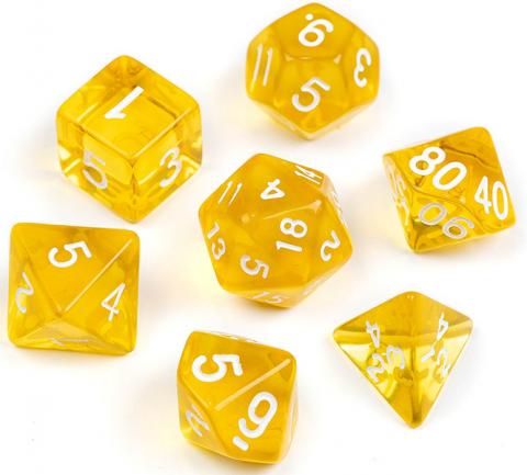 Transparent Series: Yellow - Numbers: White