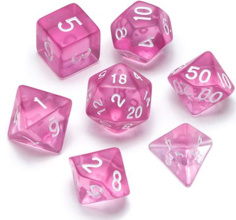 Transparent Series: Pink - Numbers: White Transparent Series: Pink - Numbers: White