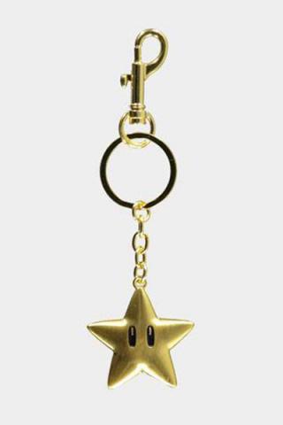 Super Mario Metal Keychain Super Star